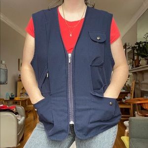 Made in Canada Vintage Utility Fashion Vest with many pockets